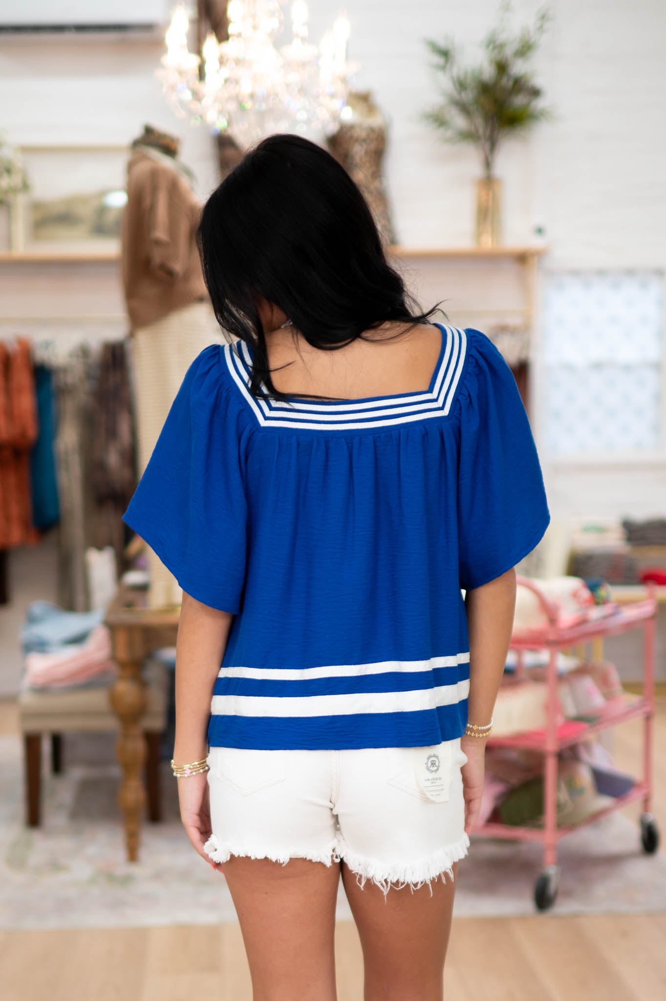 Sideline Sweetheart Royal Top