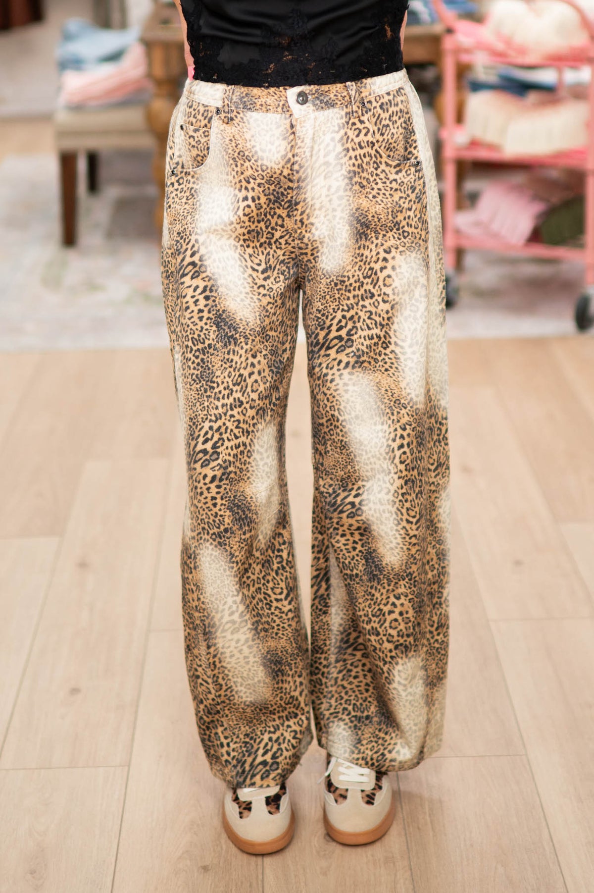Wild Thing Leopard Barrel Pants