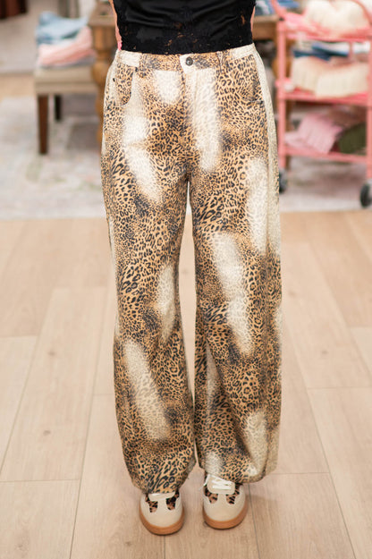Wild Thing Leopard Barrel Pants