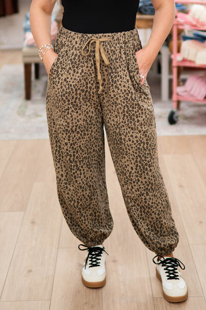 On The Prowl Leopard Jogger Pants