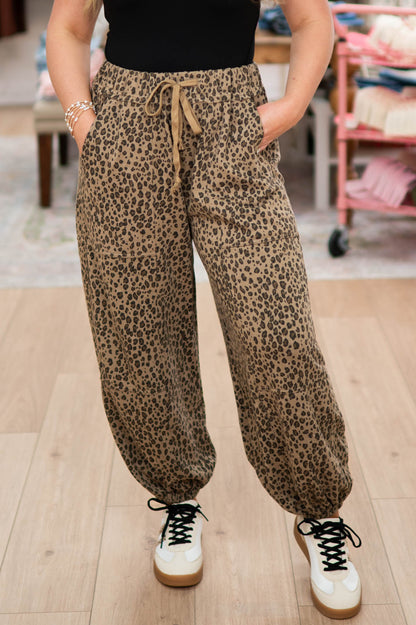 On The Prowl Leopard Jogger Pants