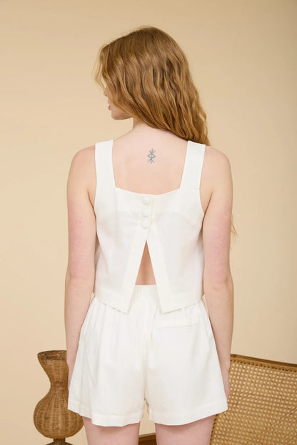 Easy Days White Shorts Set