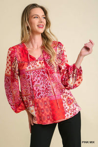 Pink Paisley Top
