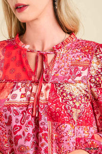 Pink Paisley Top