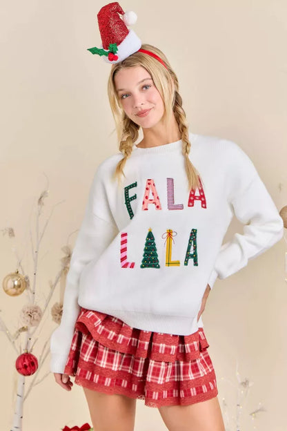 Fa La La La Festive Sweater