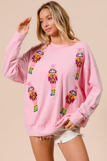 Pink Sequins Nutcrackers Top