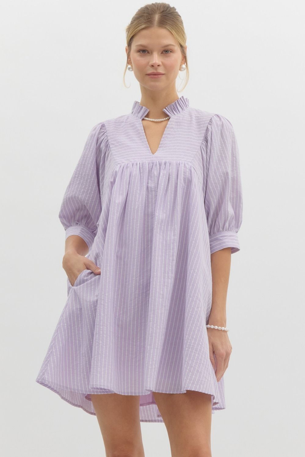 Lavender Striped Dress