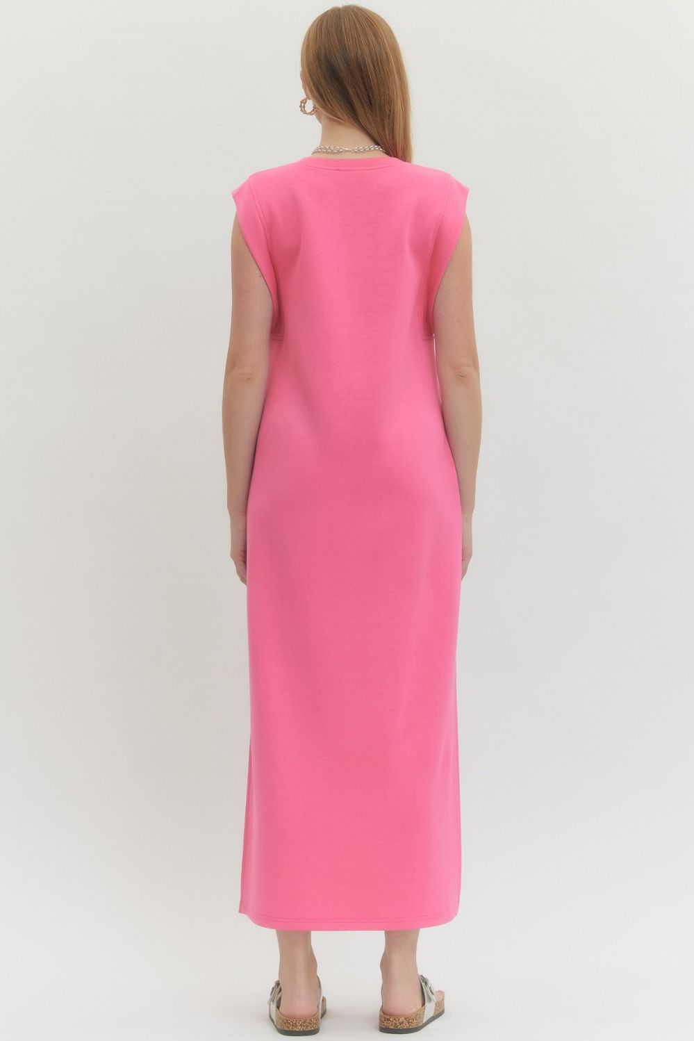 Strawberry Bloom Midi Dress