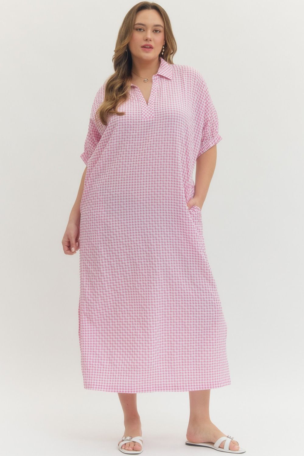 Boardwalk Pink Gingham Dress