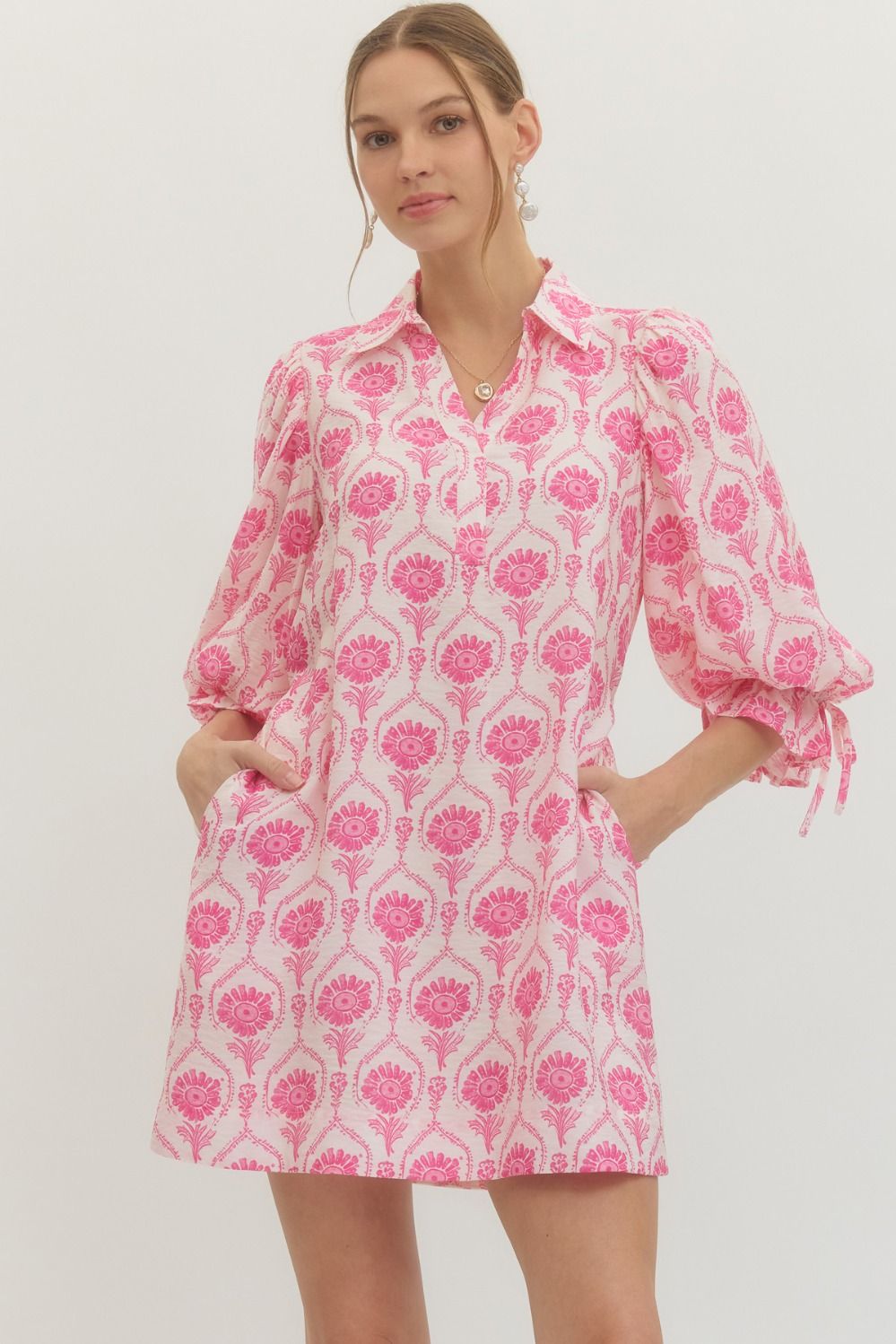 The Bloom Babe Pink Floral Dress