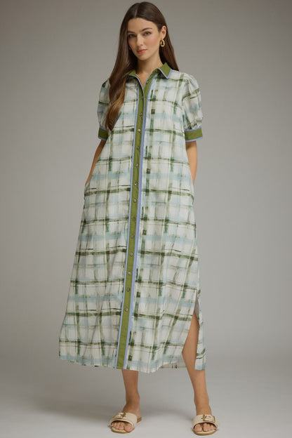 Autumn Avenue Plaid Maxi Dress