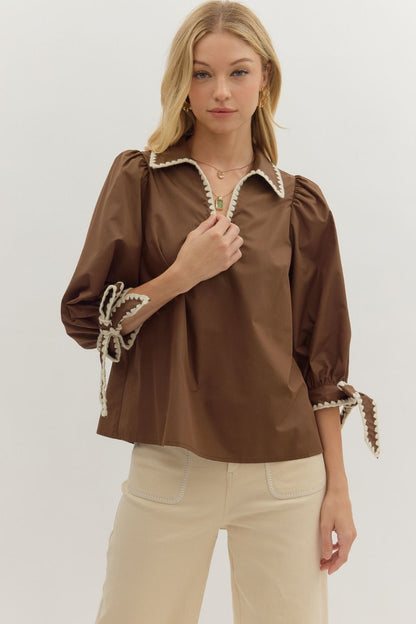 Classic Touch Brown Top