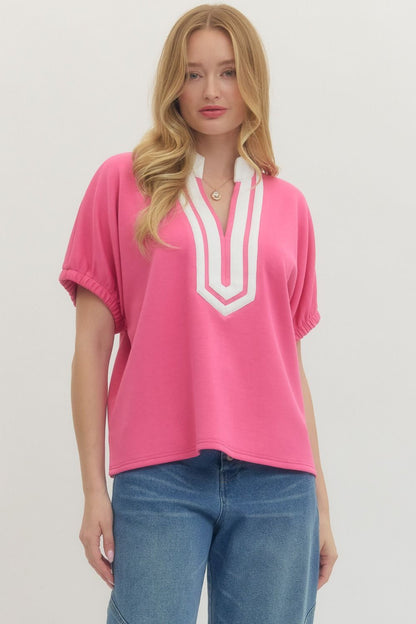 Pink Harbor Trim Top
