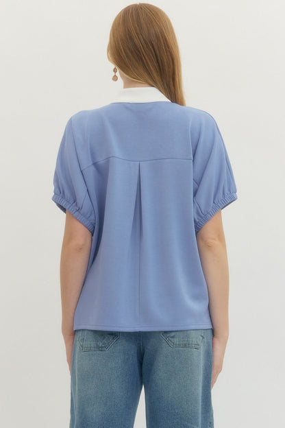 Coastal Line V Neck Top