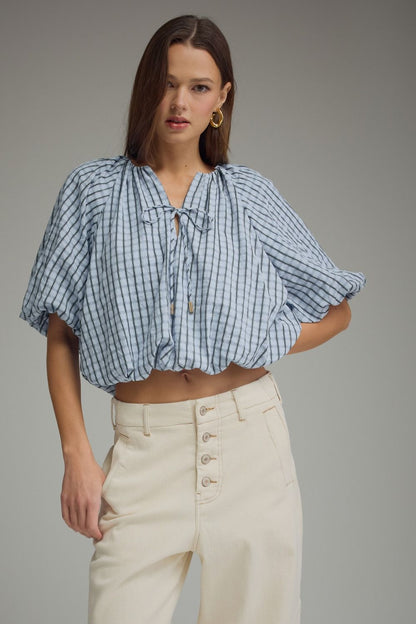 Changing Seasons Plaid Top