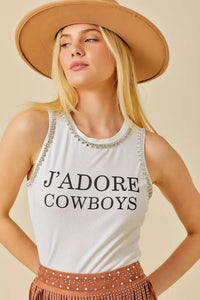 Rhinestone J’Adore Cowboys Top