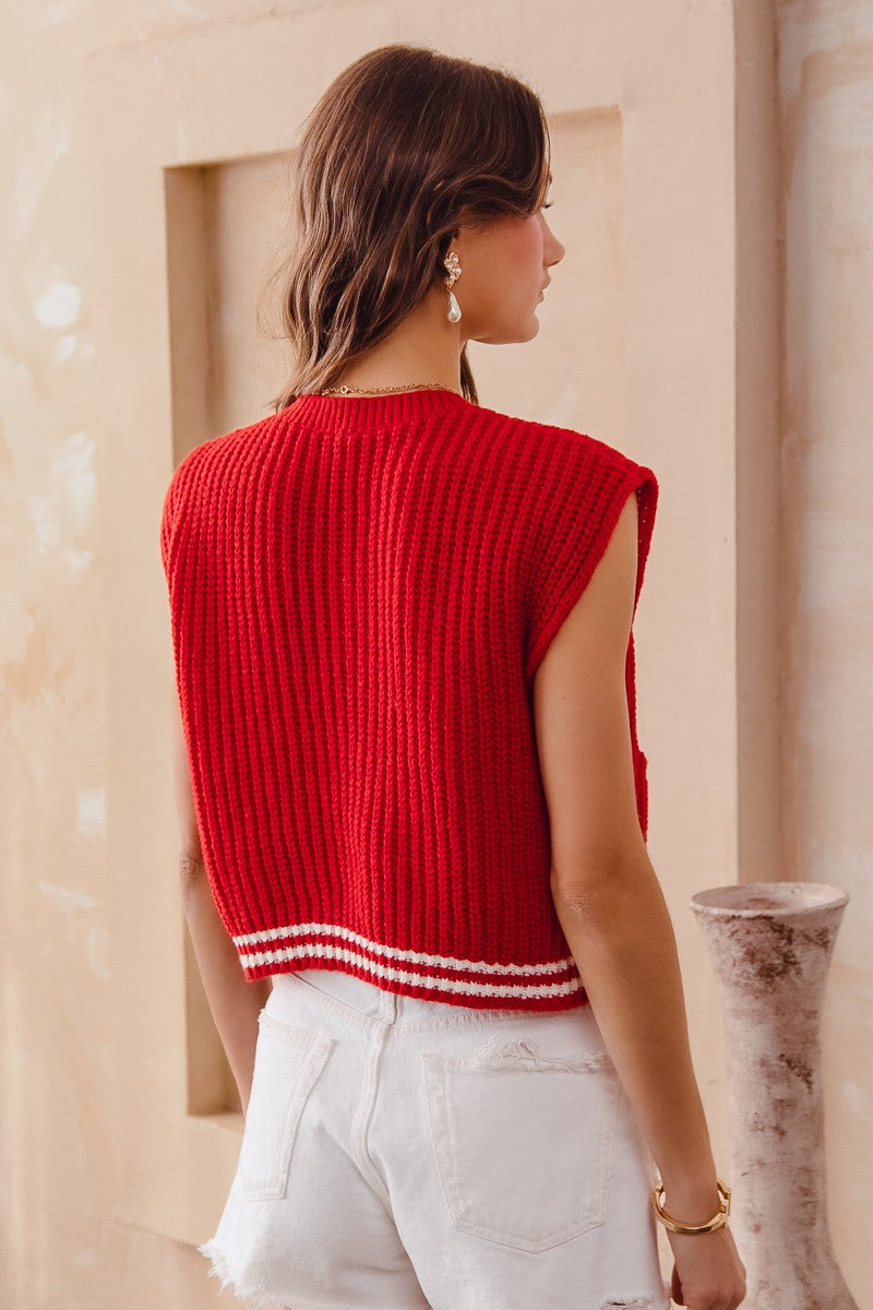 Red Sweater Vest