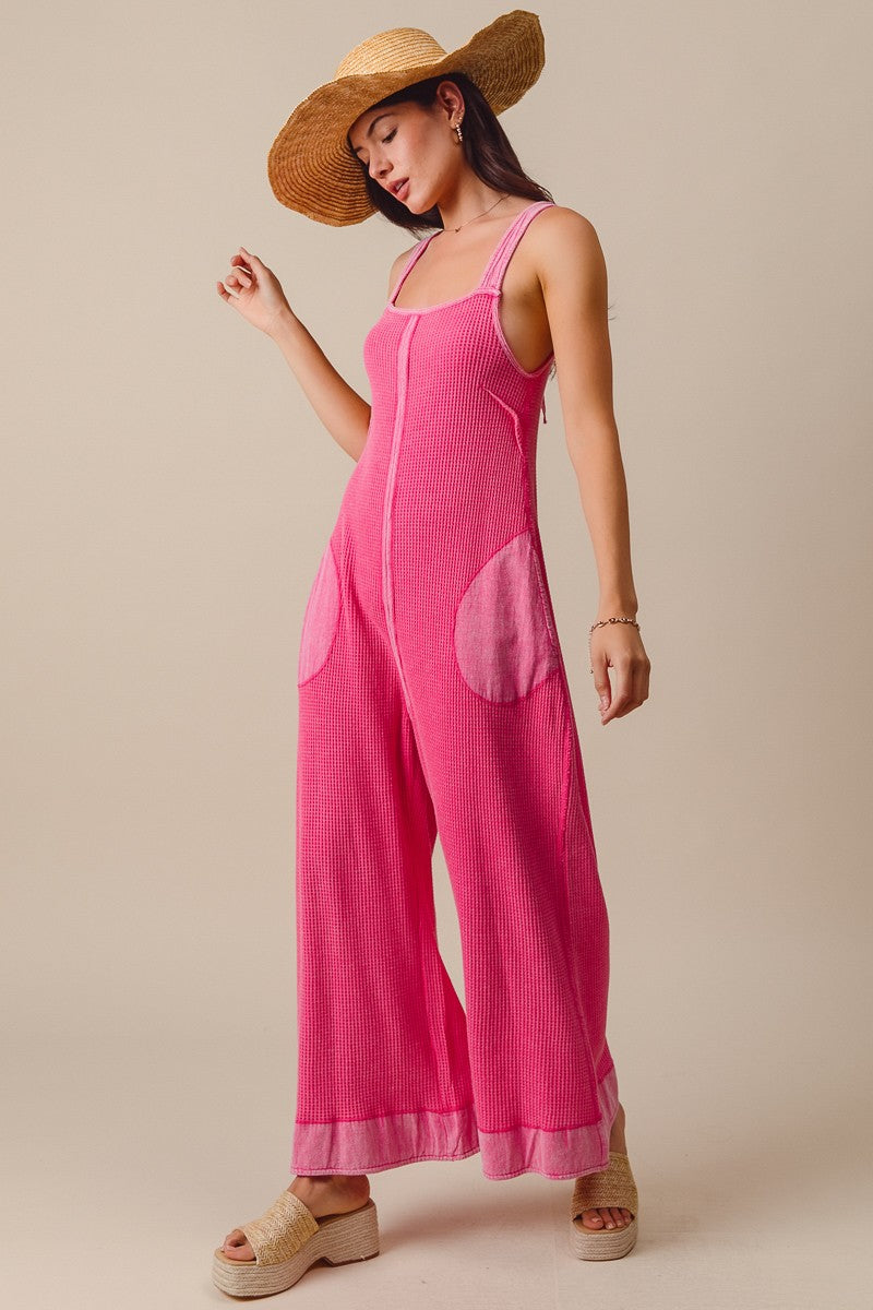 Fuchsia Cozy Crush Overalls