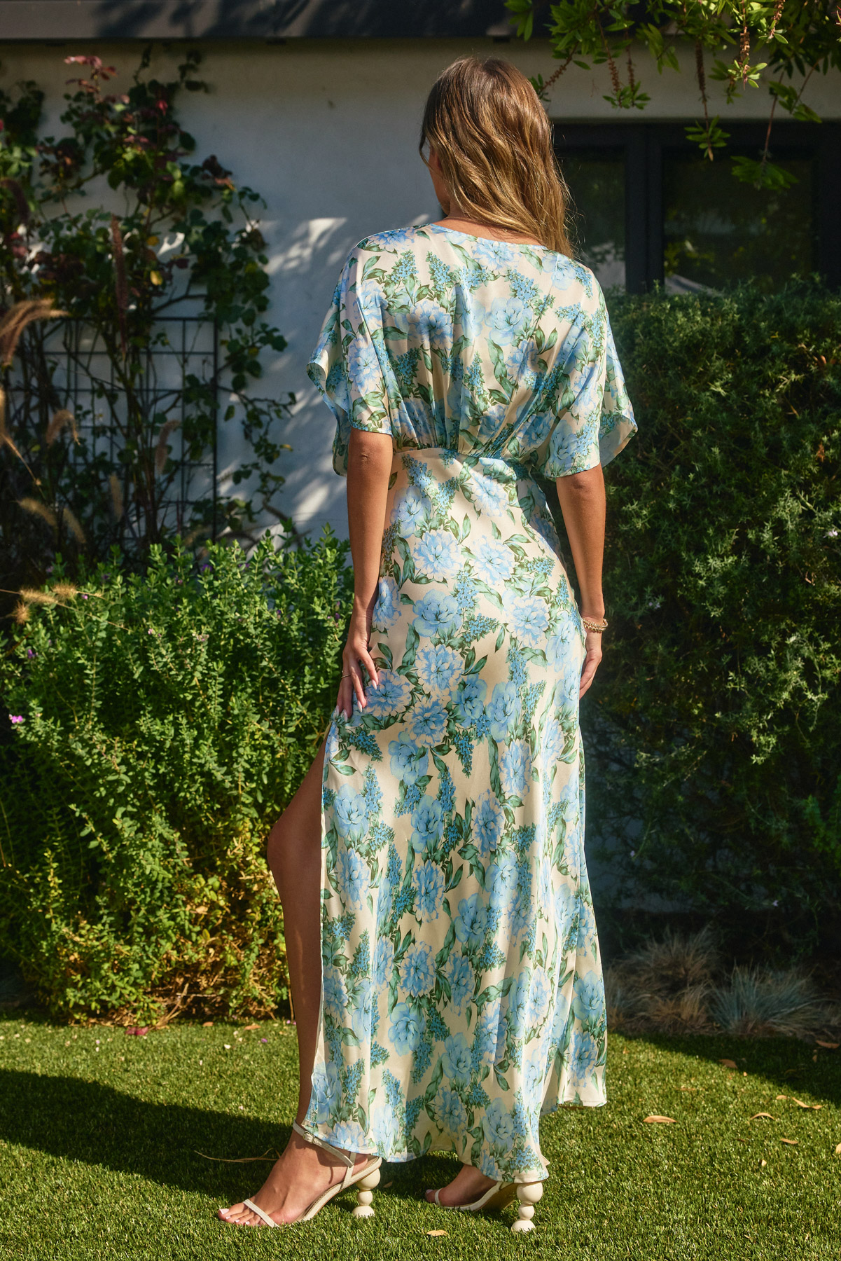 PREORDER! Arrives End of May Delicate Blue Floral Maxi Dress