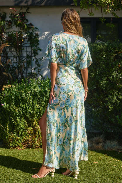 PREORDER! Arrives End of May Delicate Blue Floral Maxi Dress