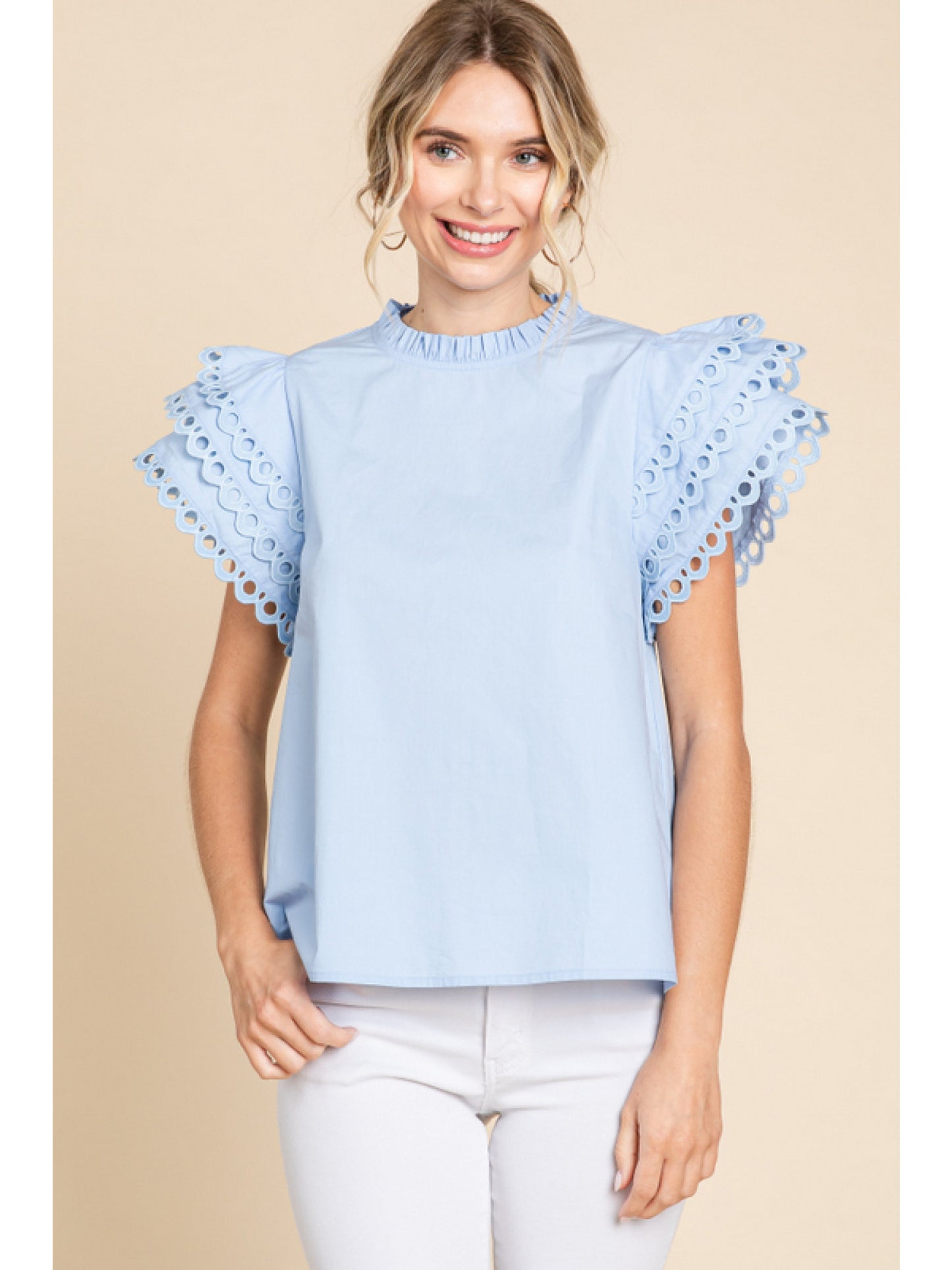 Sky Blue Crochet Top