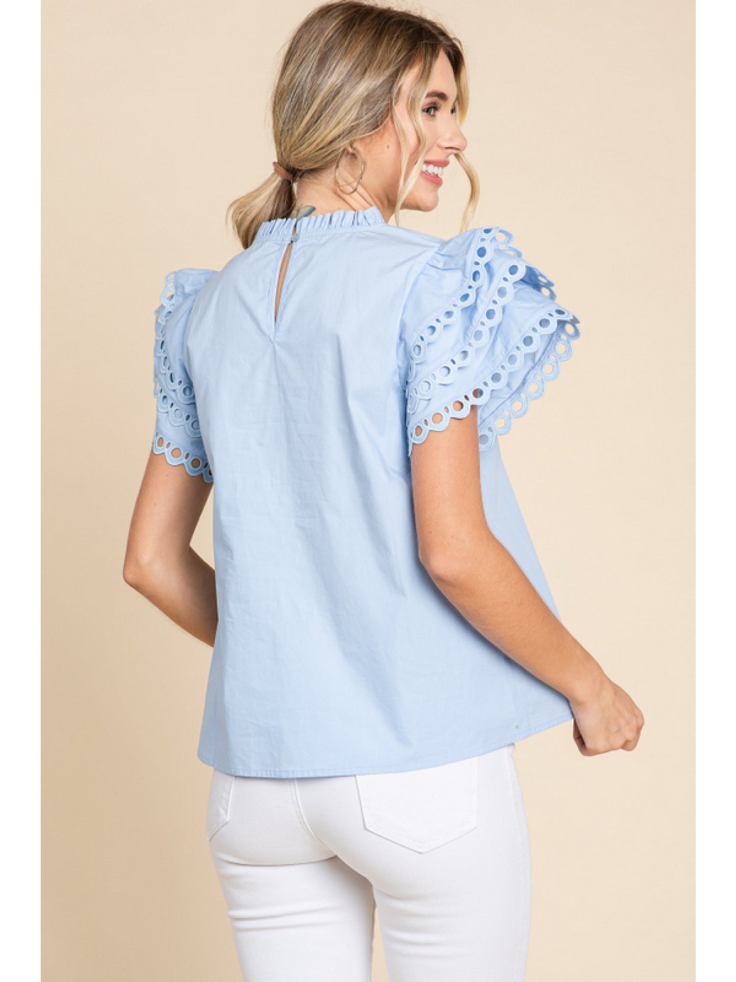 Sky Blue Crochet Top