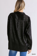 Black Silk Leopard Top