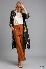 Black Animal Print Midi Dress/Cardigan