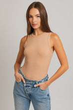 Beige Crew Neck Bodysuit