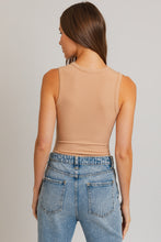 Beige Crew Neck Bodysuit