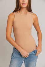 Beige Crew Neck Bodysuit