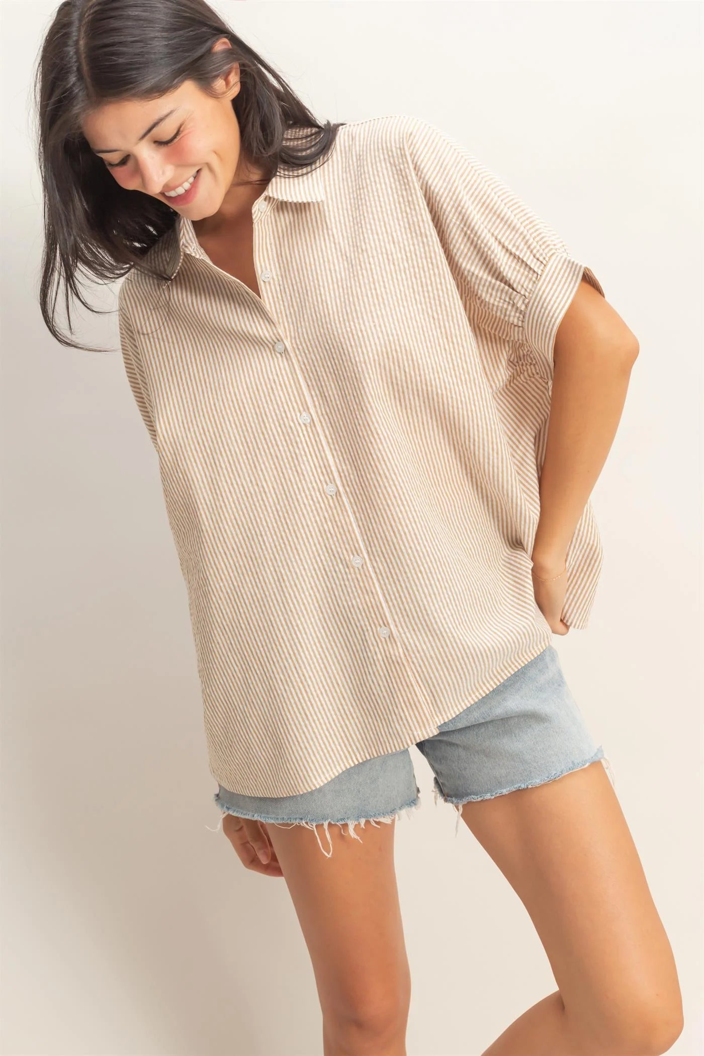 Everyday Striped Neutral Top