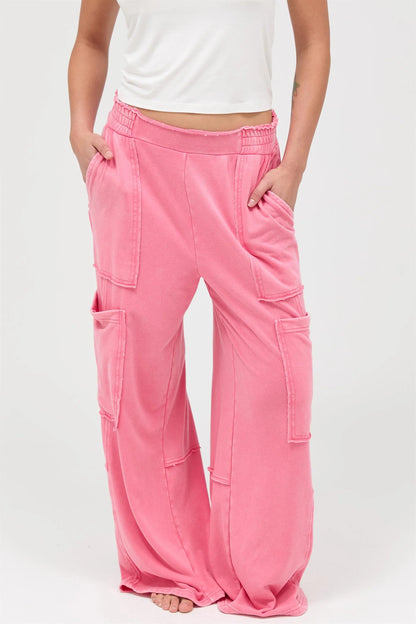 Comfort Pink Cargo Pants