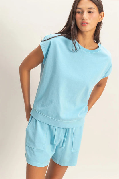 Errand Day Blue Shorts Set