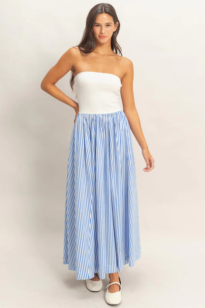 Coastal Stripe Tube Maxi