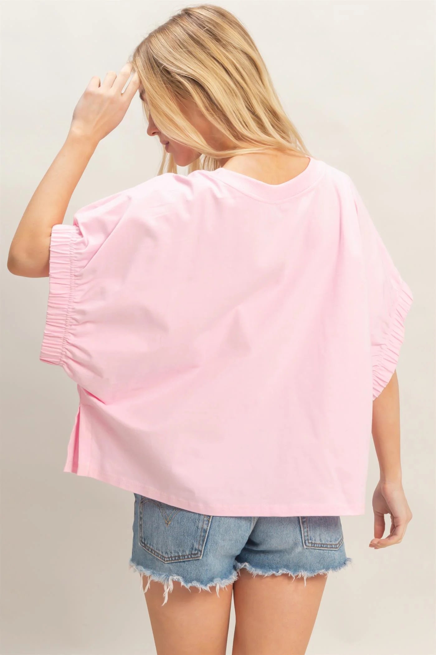 Soft Touch Pink Oversized Top