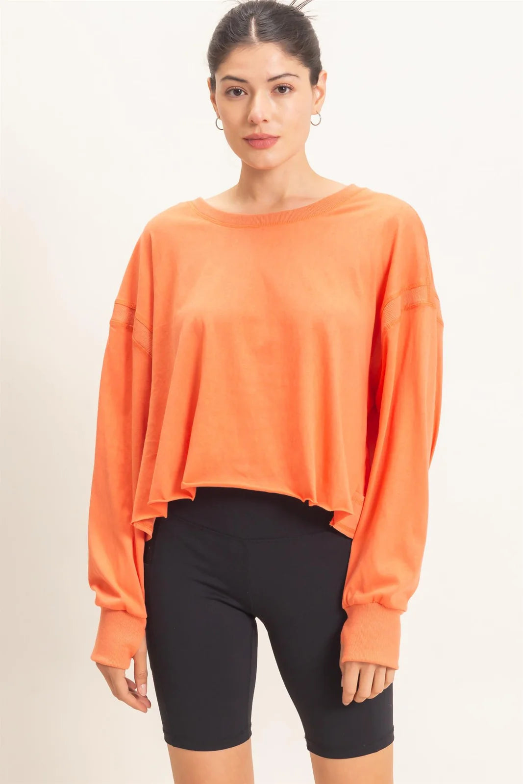 Orange You Cozy Open Back Top