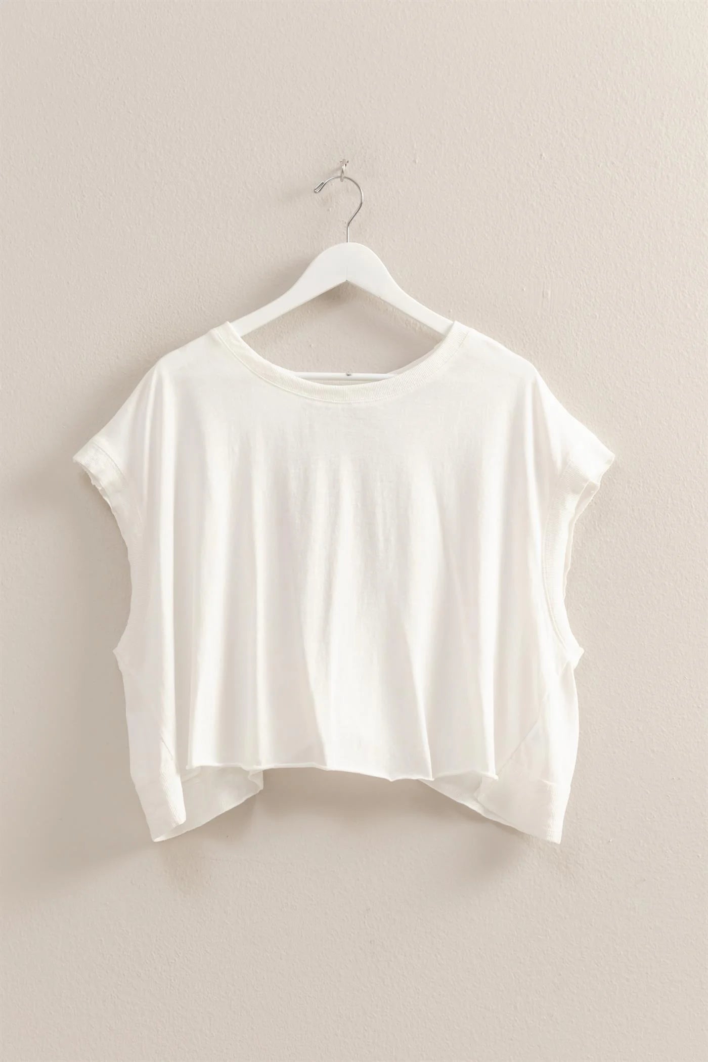 Throw On Open Back White Top