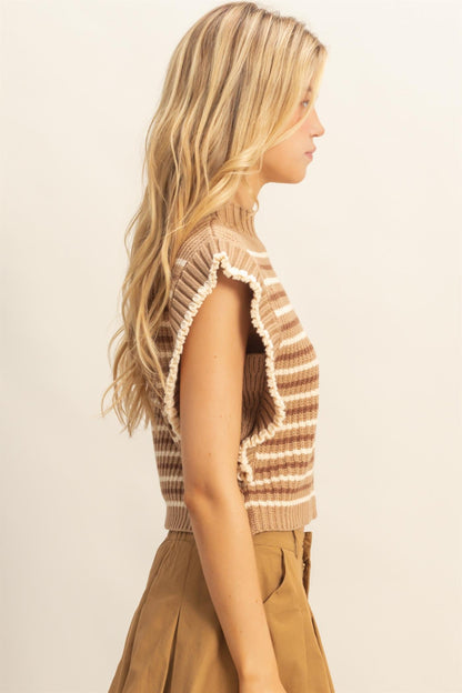 The Grateful Days Taupe Sweater Vest