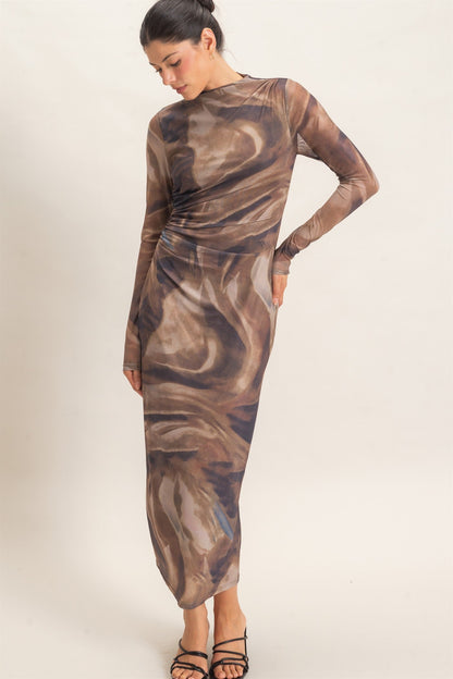Mocha Mirage Maxi Dress