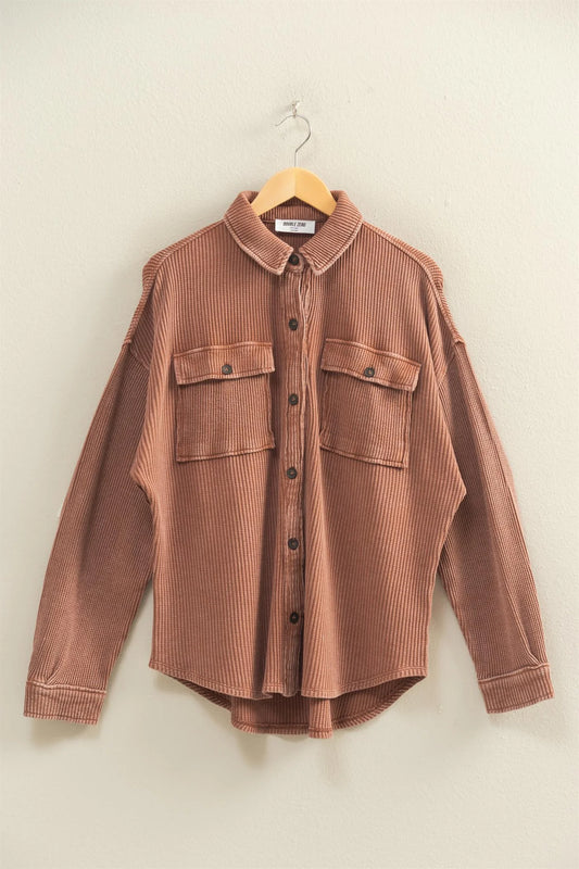 Chestnut Oversized Shacket