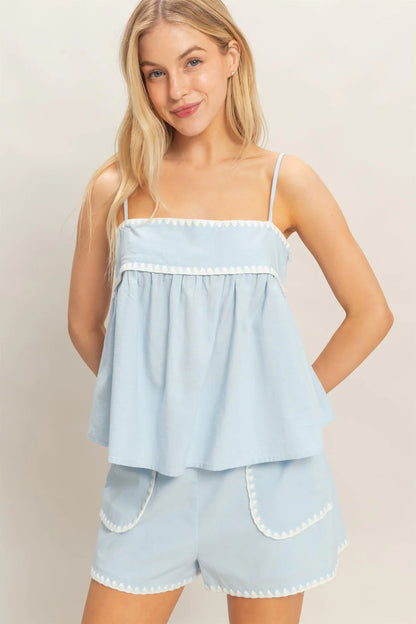 Coastal Calm Babydoll Tank