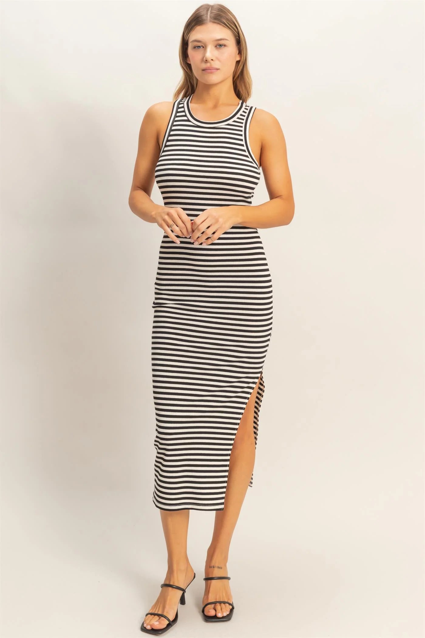 Bump & Beyond Striped Midi Dress