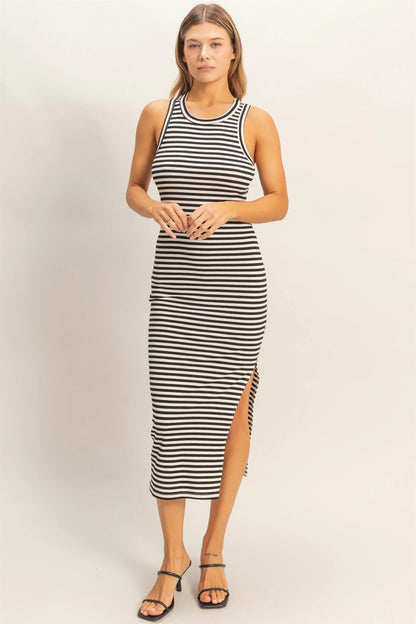 Bump & Beyond Striped Midi Dress