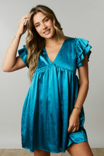 Teal Temptation Satin Dress