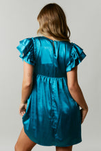 Teal Temptation Satin Dress