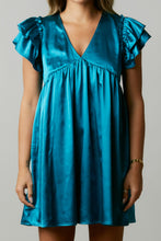 Teal Temptation Satin Dress