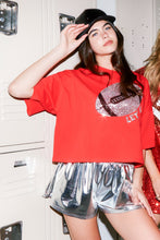 Red/Black Sequins Touchdown Tee