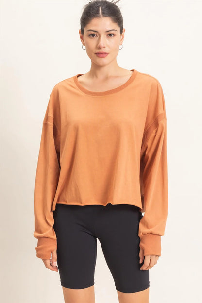 Cozy Caramel Open Back Top