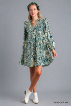 Peacock Mix Print Dress